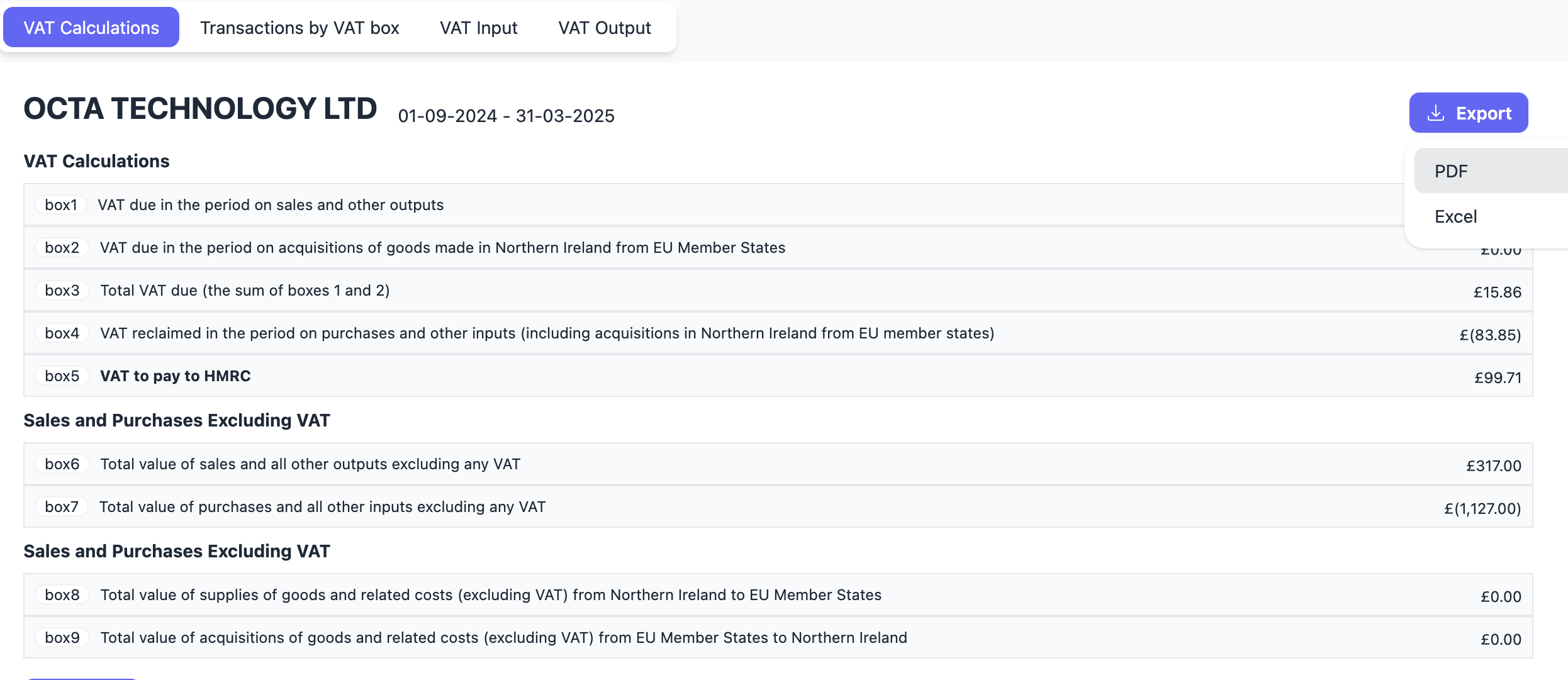 KeyxPro VAT Returns Feature - Automated VAT calculations and HMRC submissions